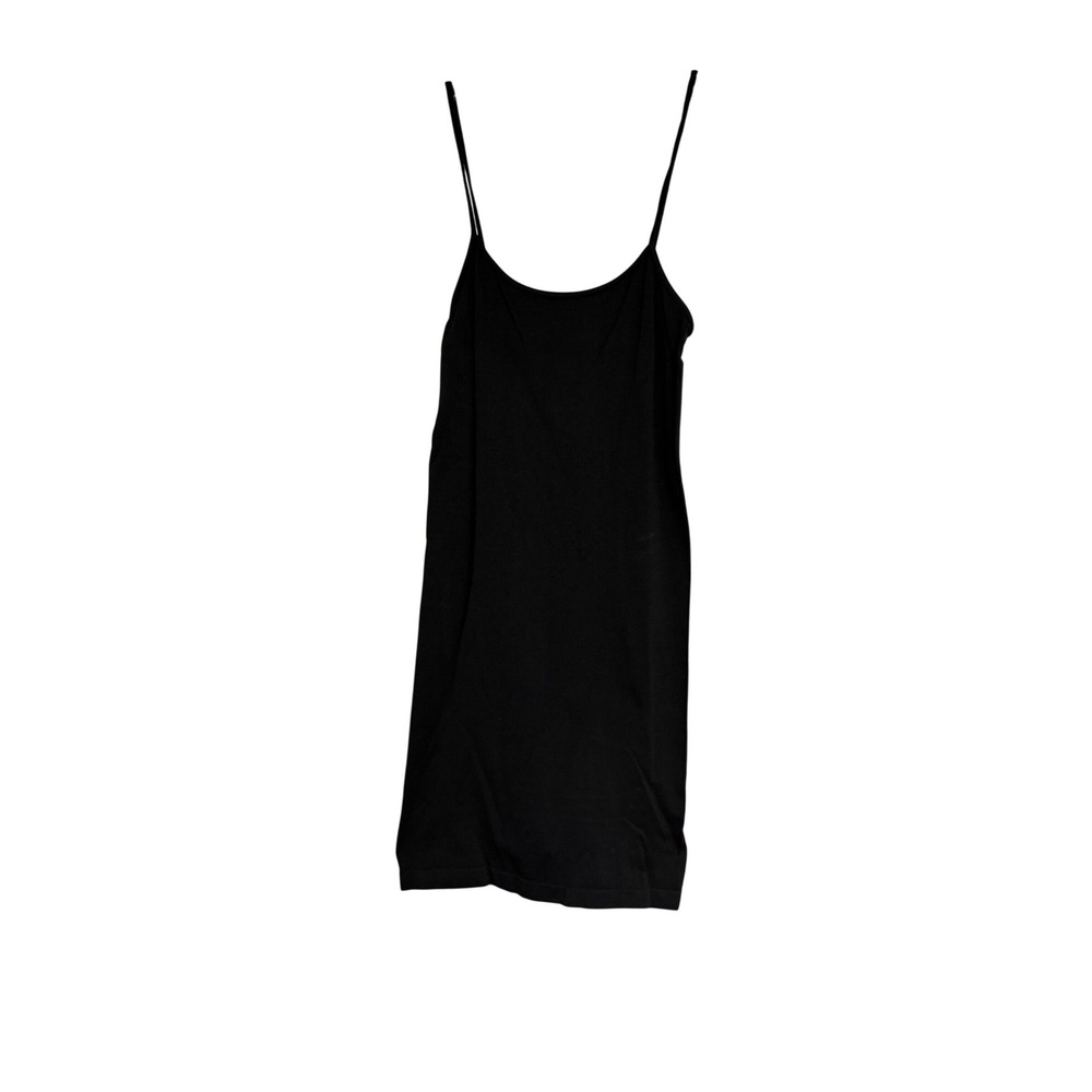 Dynamic Womens Black Spaghetti Strap Cami Slip Dress Stretch Mini Small